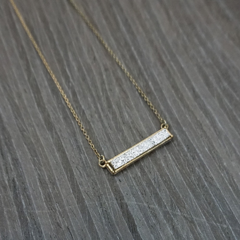 Druzy Bar Necklace